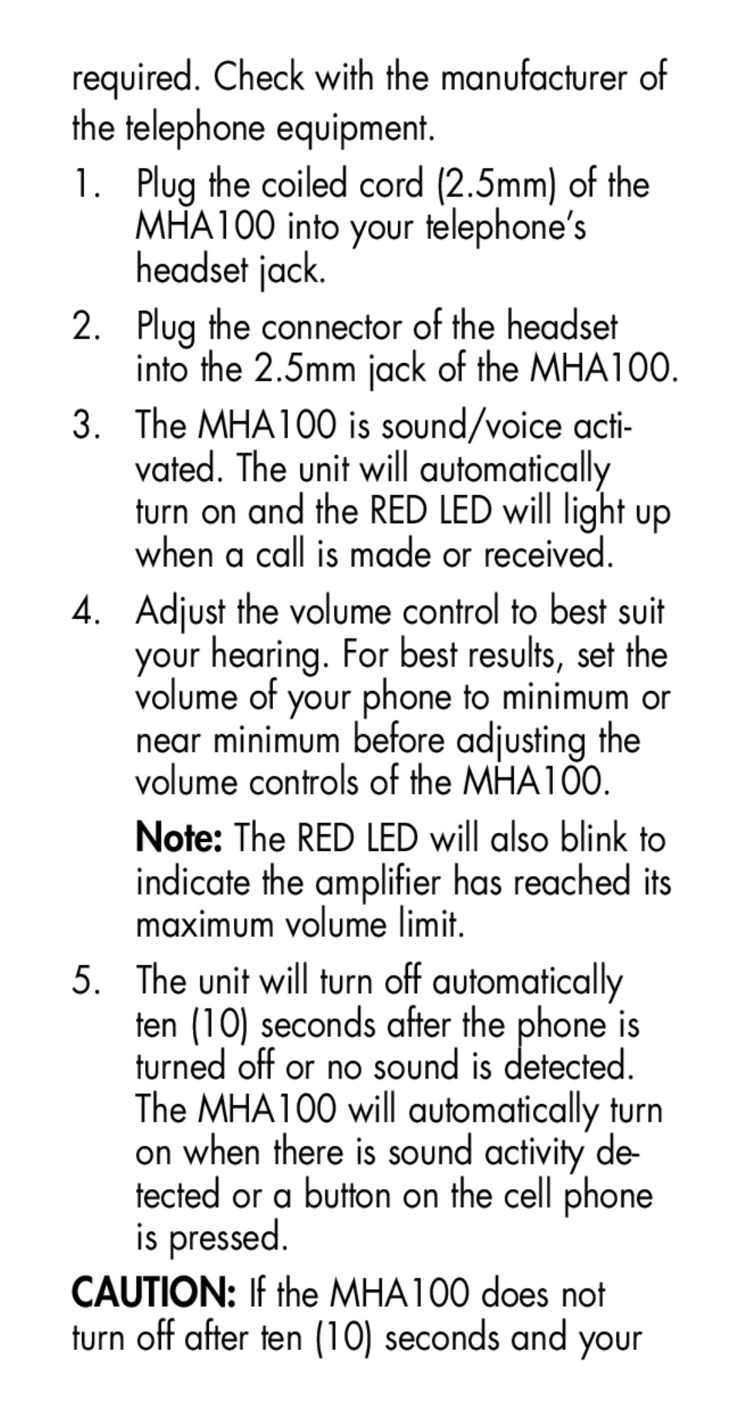 Plantronics MHA100 manual 