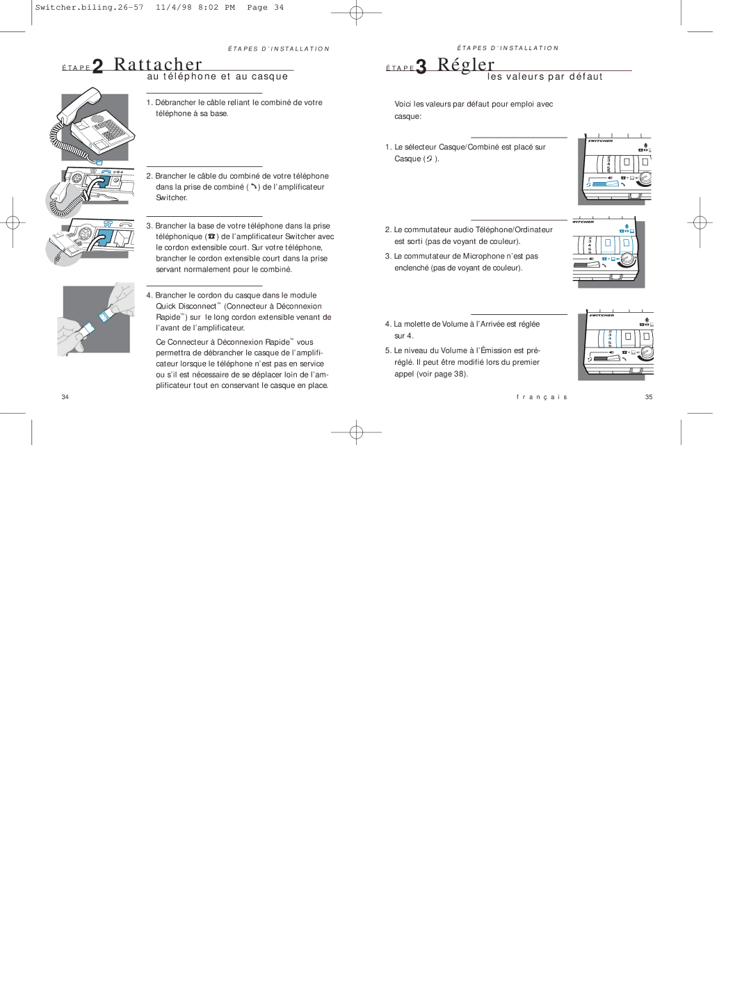 Plantronics MX10 manual Casque 