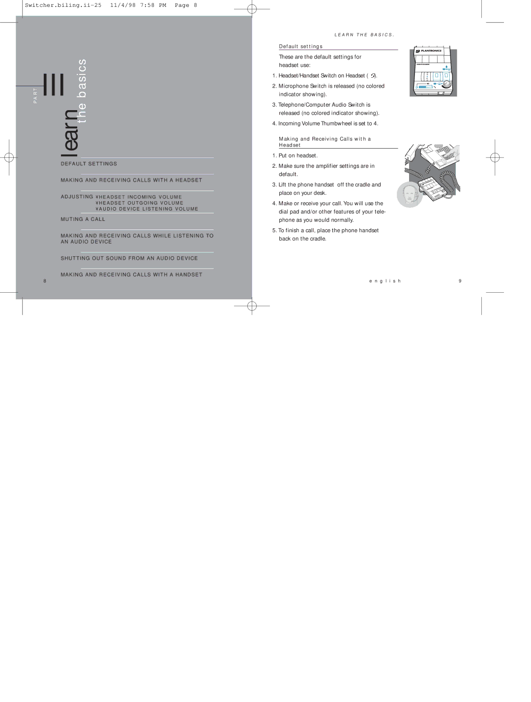 Plantronics MX10 manual Learn 