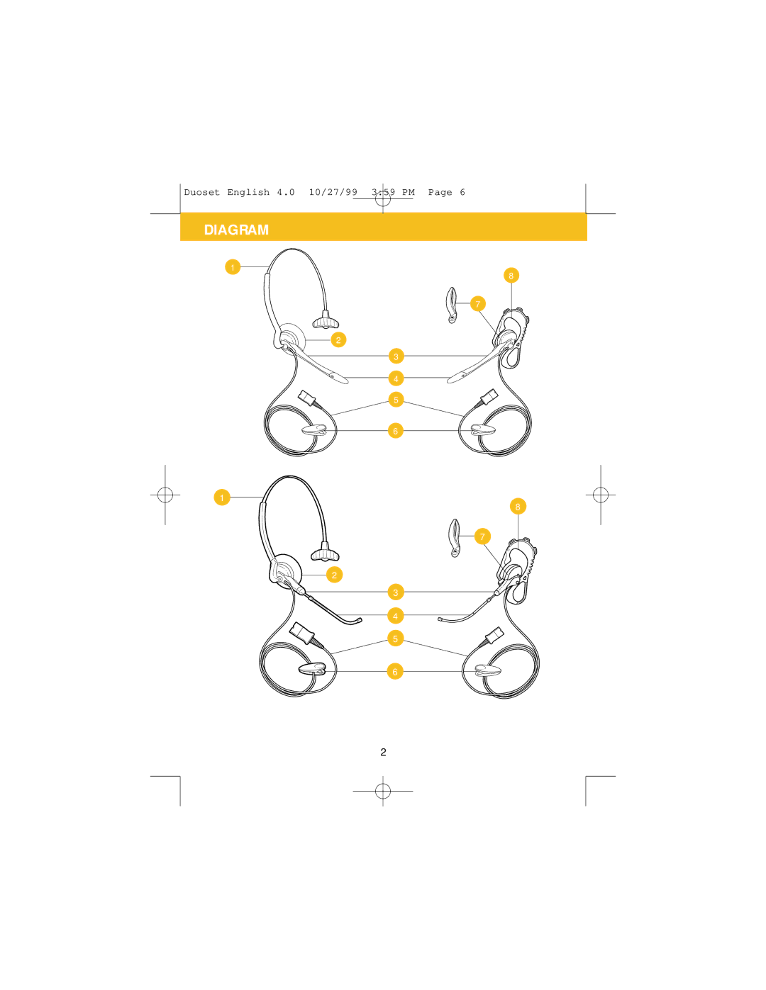 Plantronics H141N, P141 manual Diagram 