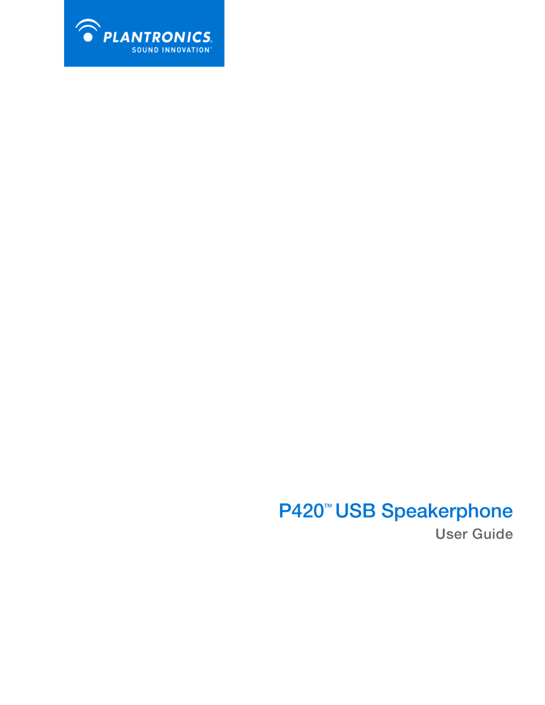 Plantronics manual P420TM USB Speakerphone 