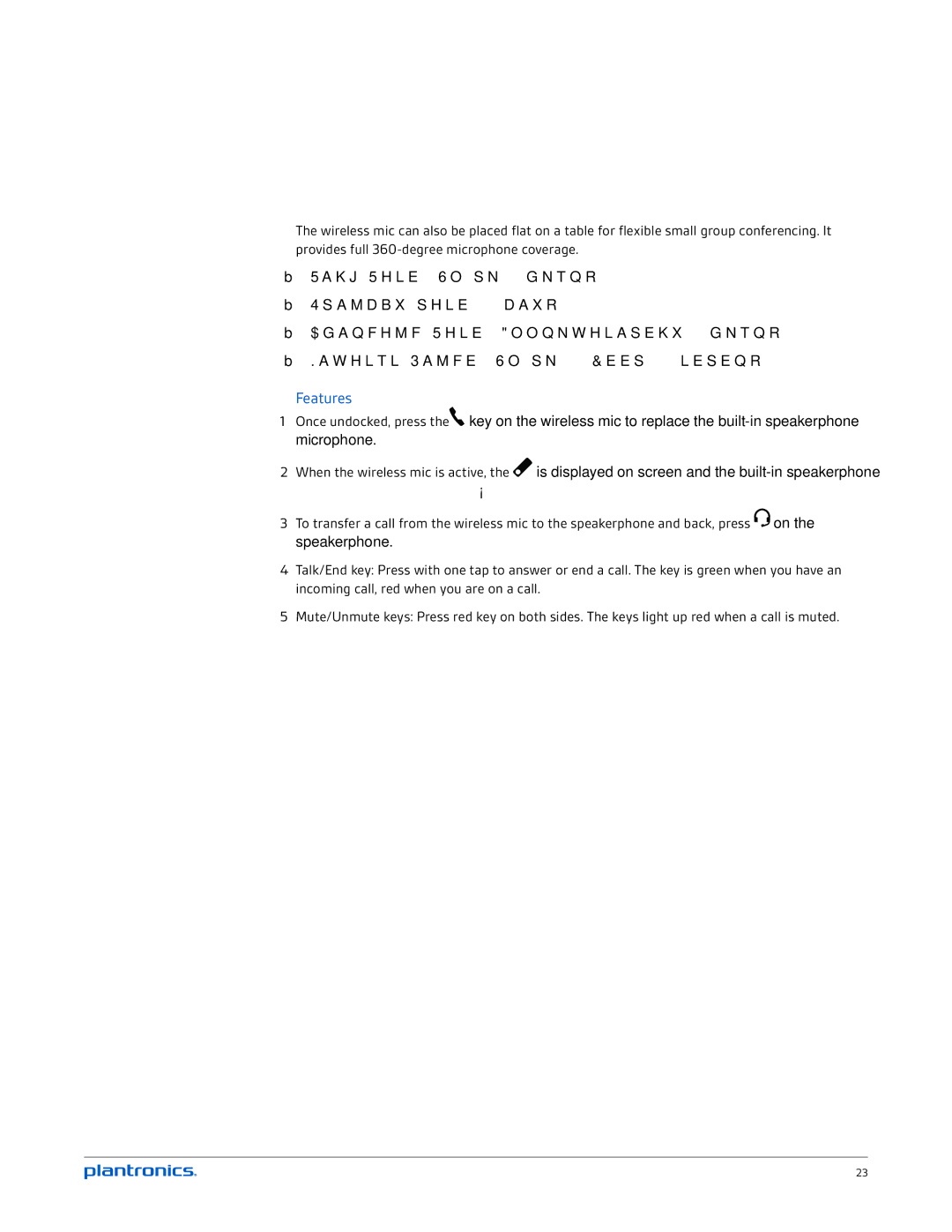 Plantronics P820-M, P830-M, P825-M, P835-M manual Features 