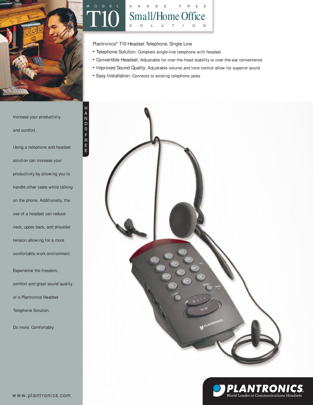 Plantronics T10 manual Small/Home Office 