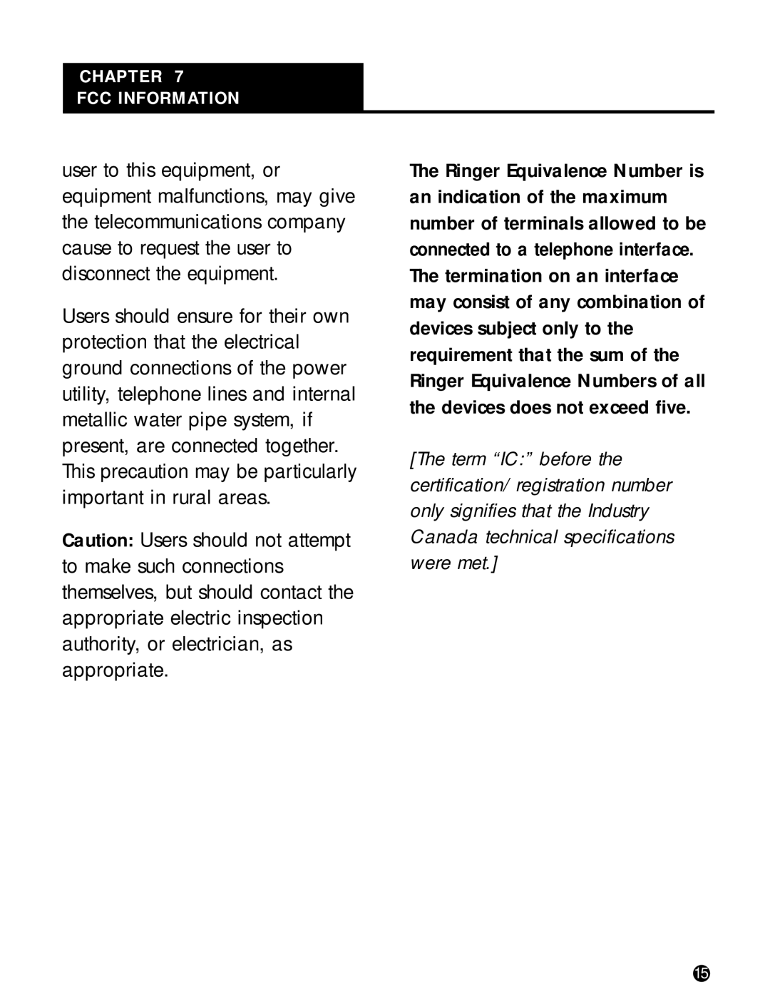 Plantronics T20 operating instructions Chapter FCC Information 