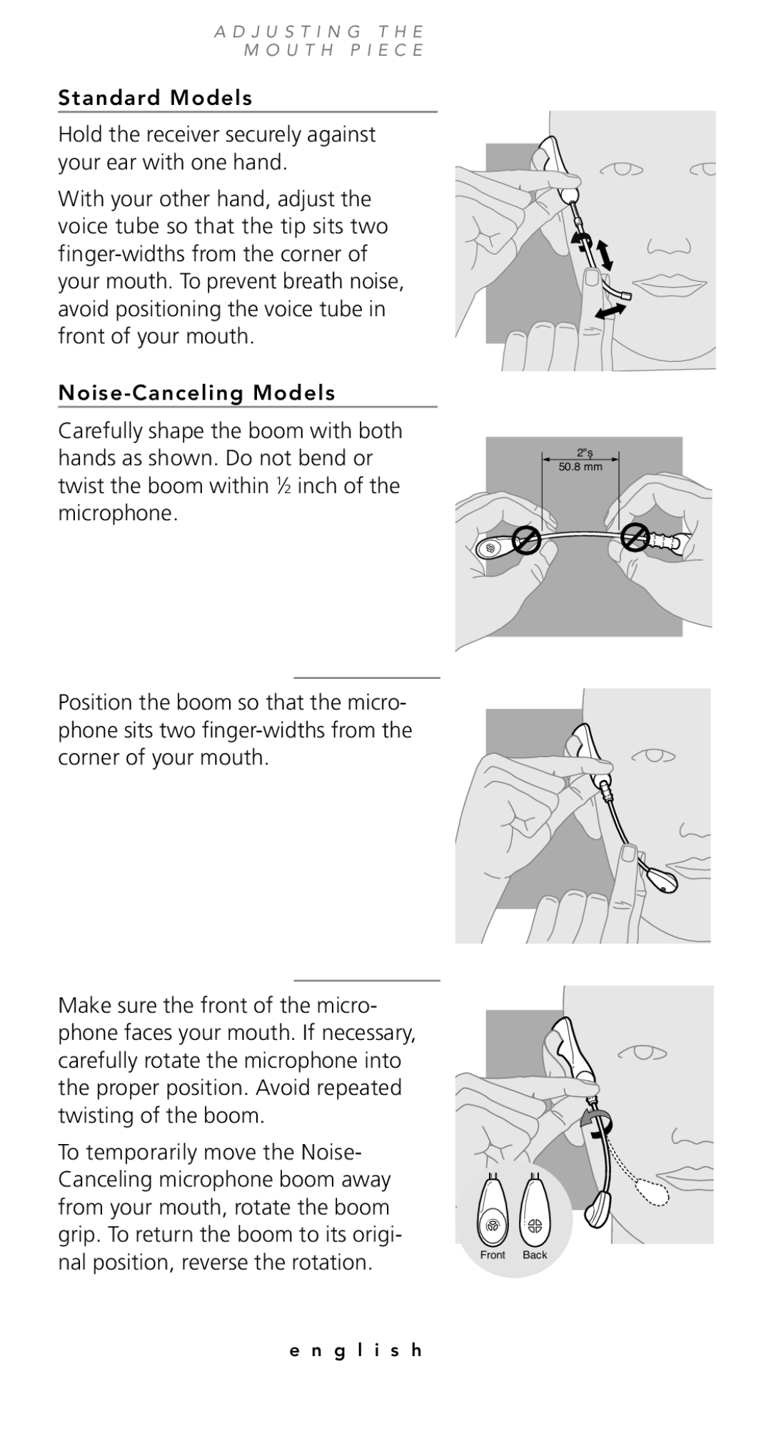 Plantronics TriStar Headset manual Noise-Canceling Models 