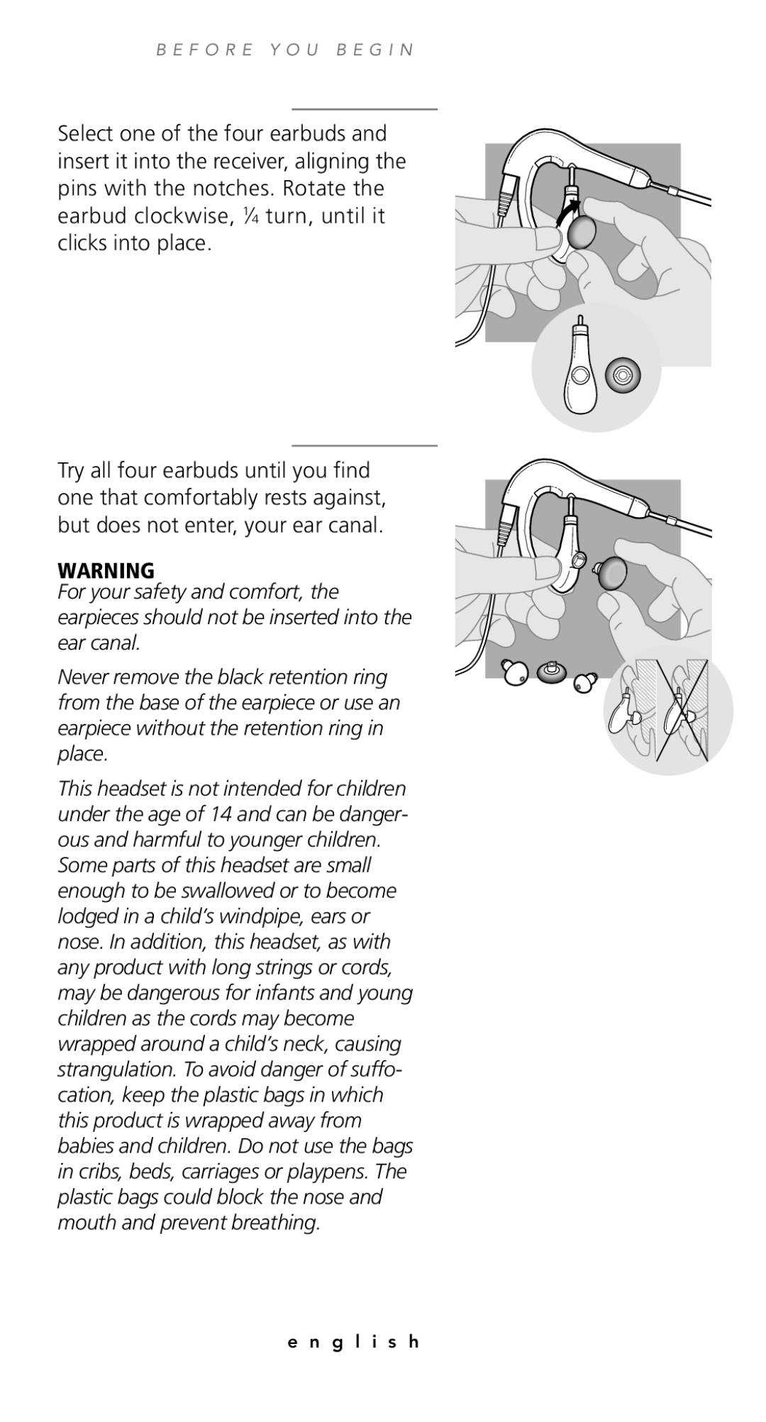 Plantronics TriStar Headset manual G l i s h 