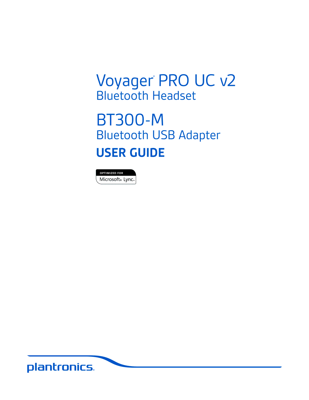 Plantronics UC v2 manual Voyager PRO UC 