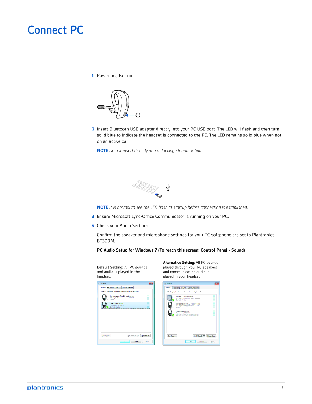 Plantronics UC v2 manual Connect PC 