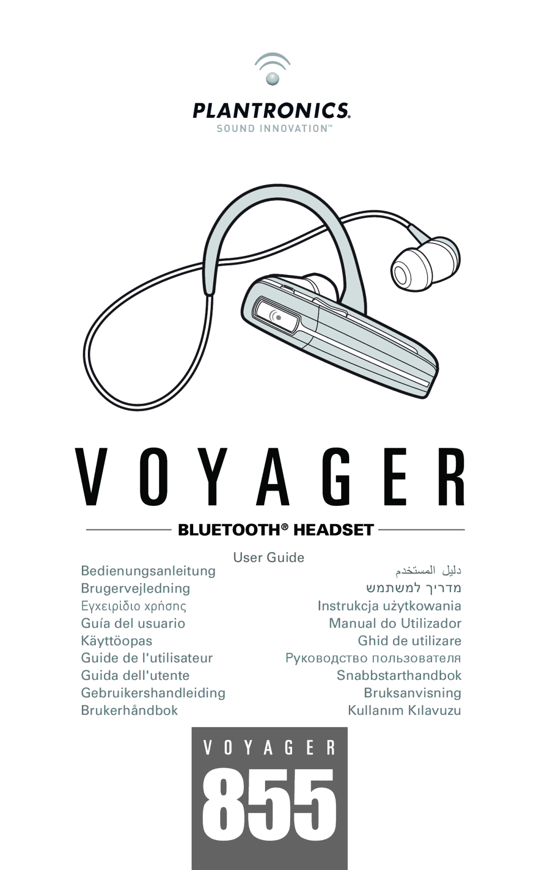 Plantronics Voyager 855 manual do utilizador Bluetooth Headset 