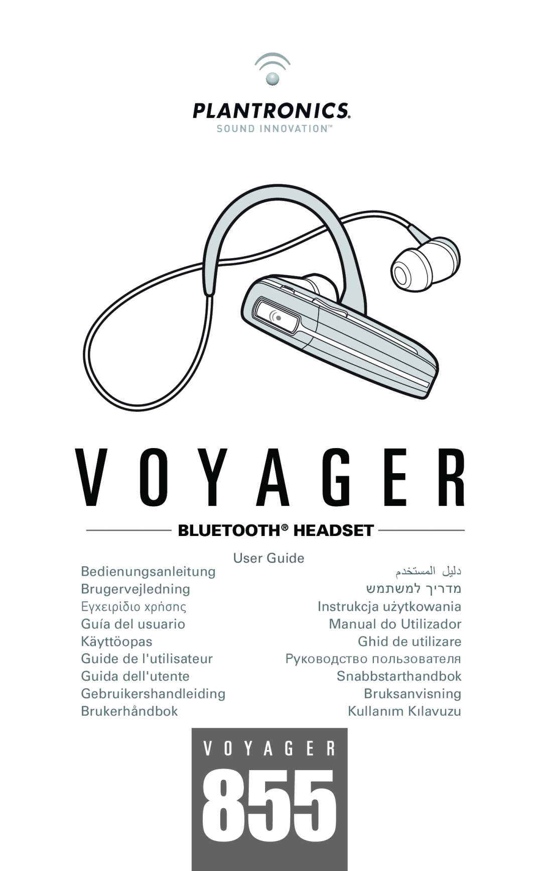 Plantronics Voyager 855 manual do utilizador Bluetooth Headset, User Guide 