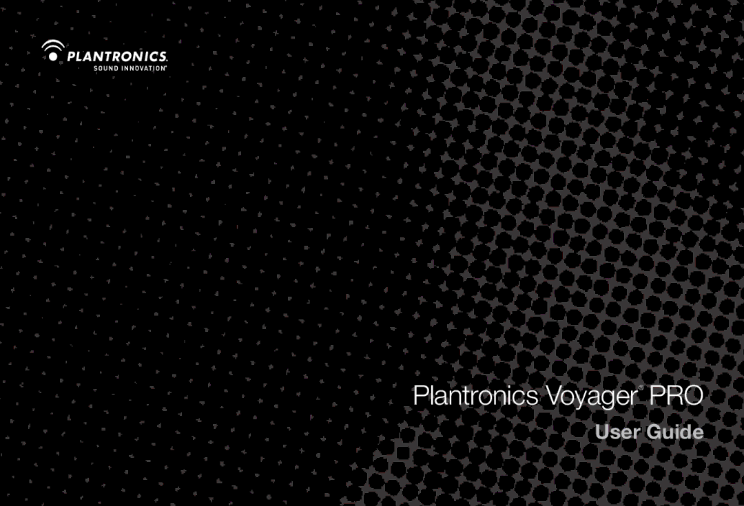 Plantronics manual Plantronics Voyager PRO 