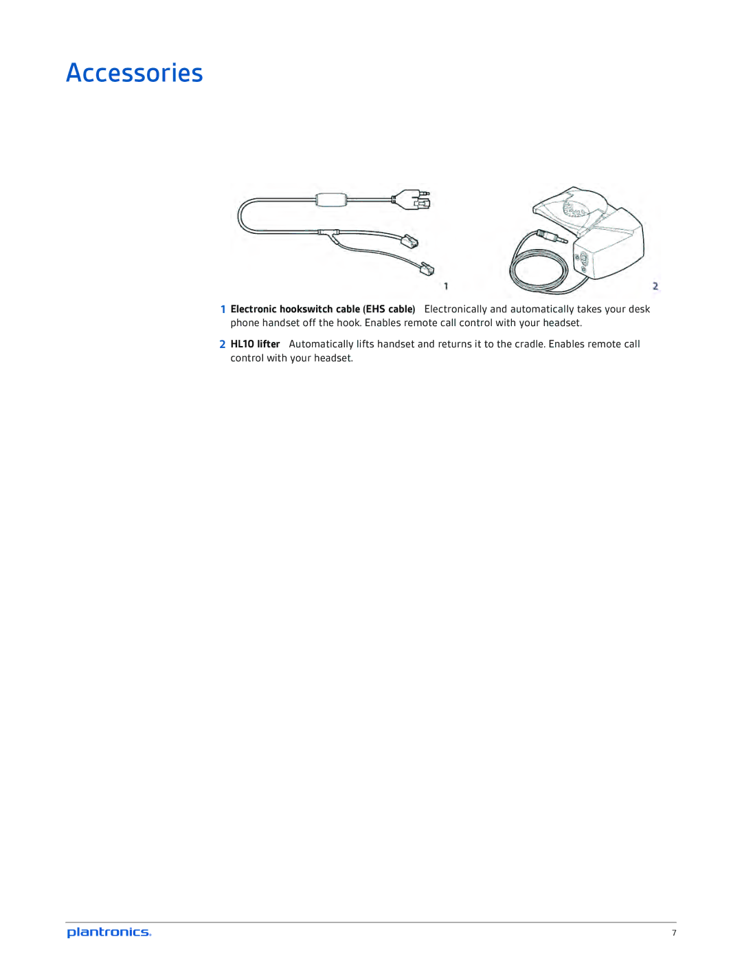 Plantronics W720A-M, W710A-M manual Accessories 