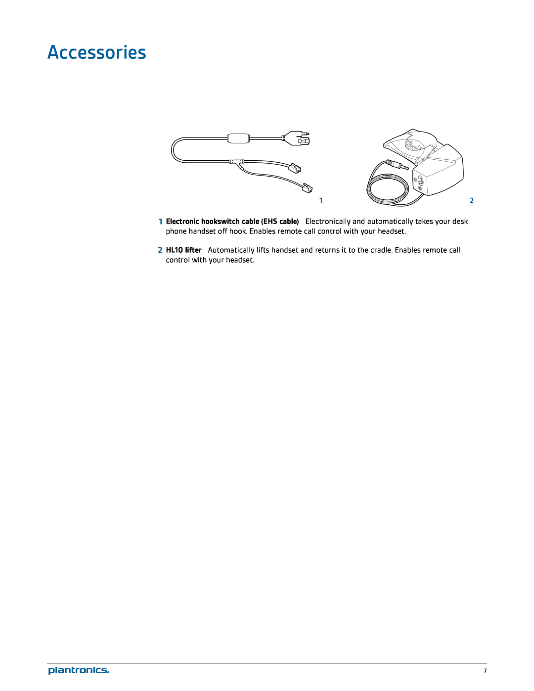 Plantronics W730 manual Accessories 