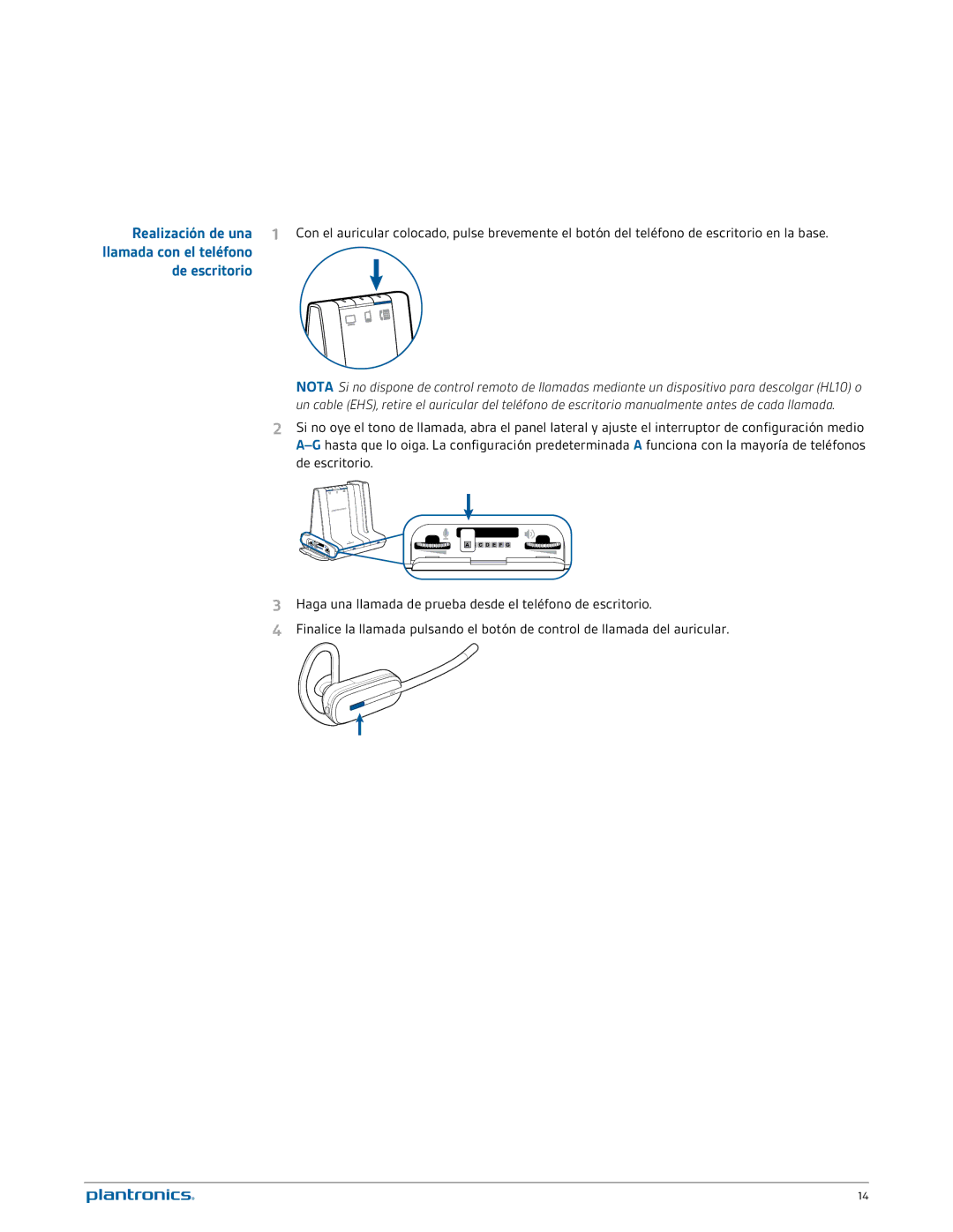 Plantronics W740A-M manual De escritorio 