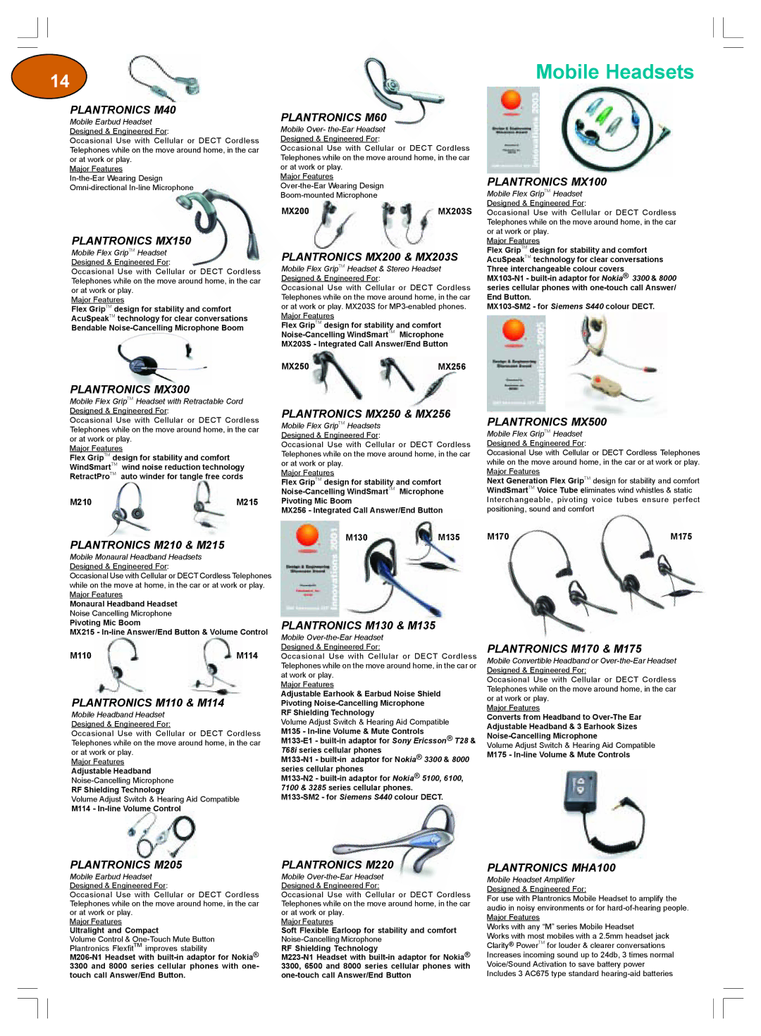 Plantronics Winter 2006 warranty Mobile Headsets 