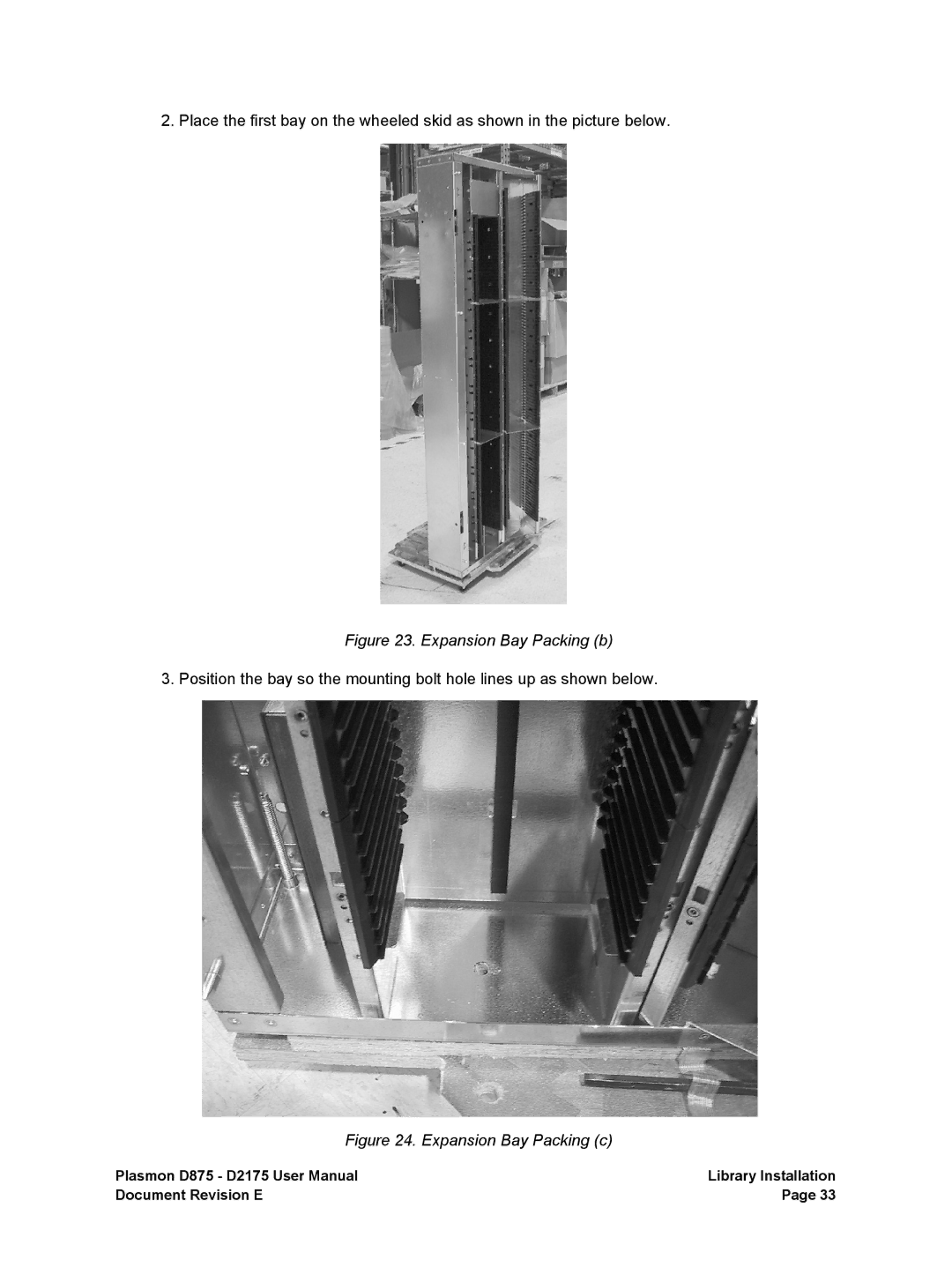 Plasmon D875, D2175 user manual Expansion Bay Packing b 