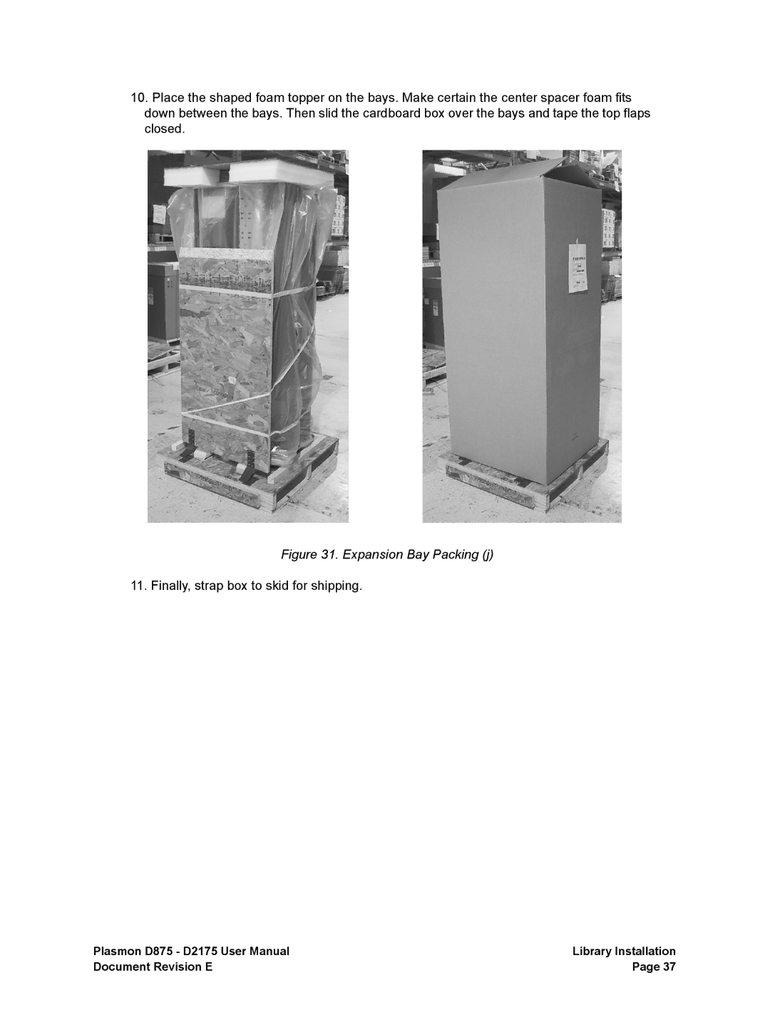 Plasmon D875, D2175 user manual Expansion Bay Packing j 