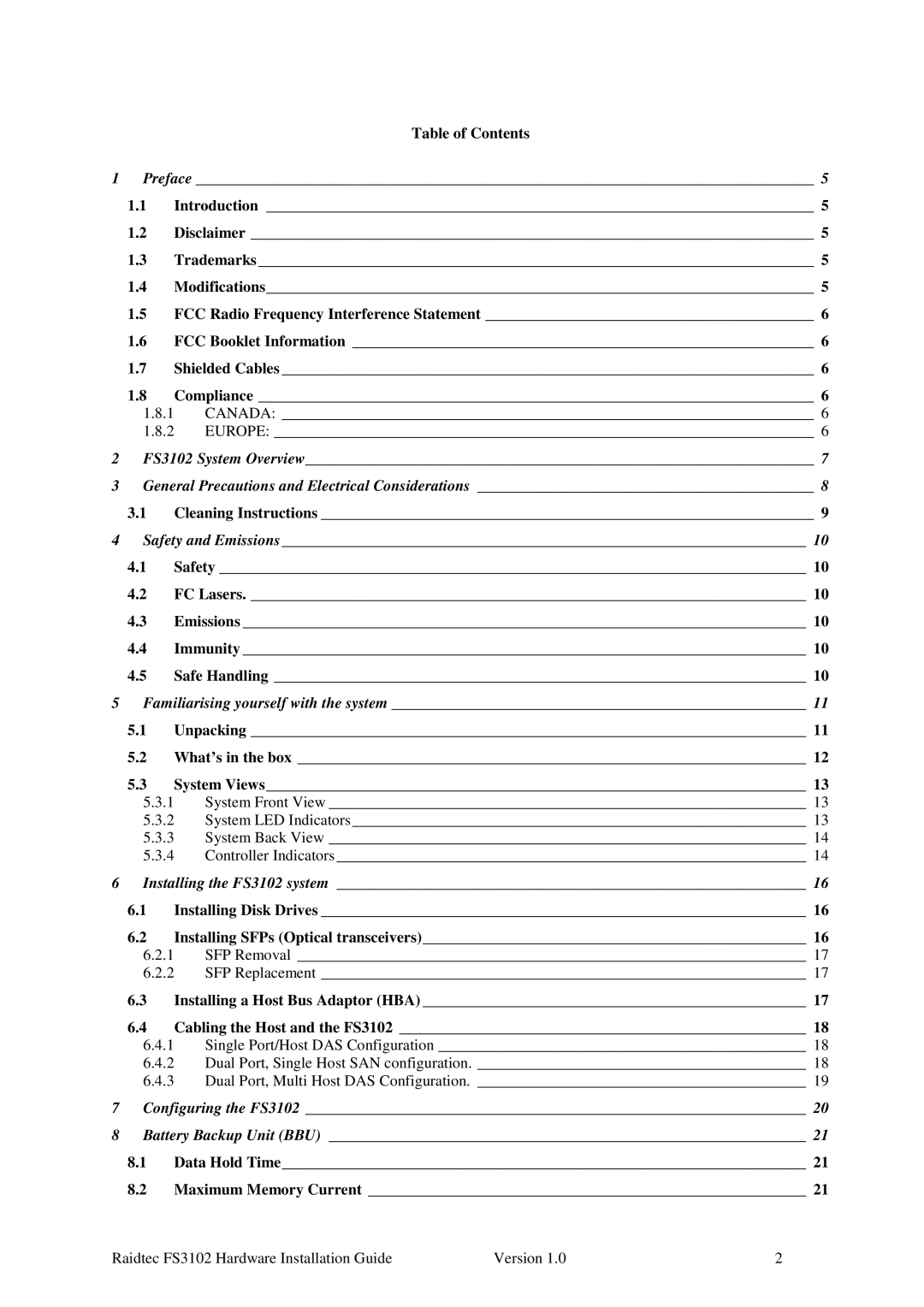 Plasmon FS3102 manual Safety and Emissions 