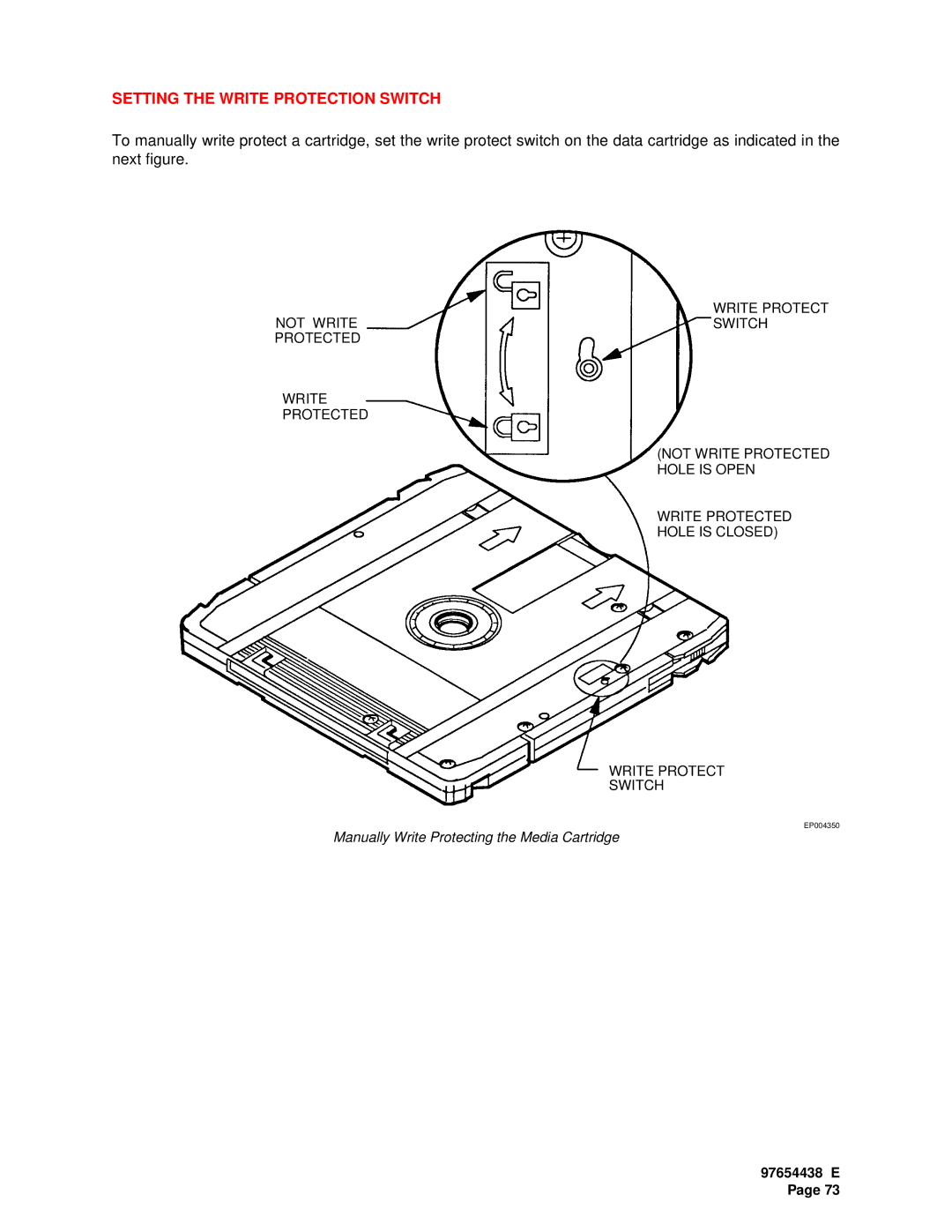 Plasmon LF 6602 user manual Setting the Write Protection Switch 