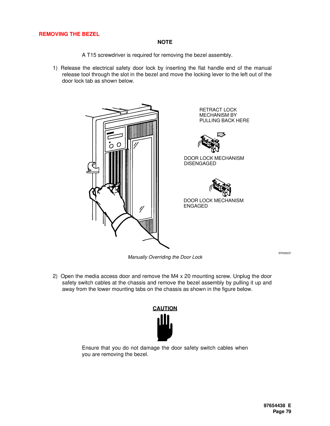 Plasmon LF 6602 user manual Removing the Bezel 