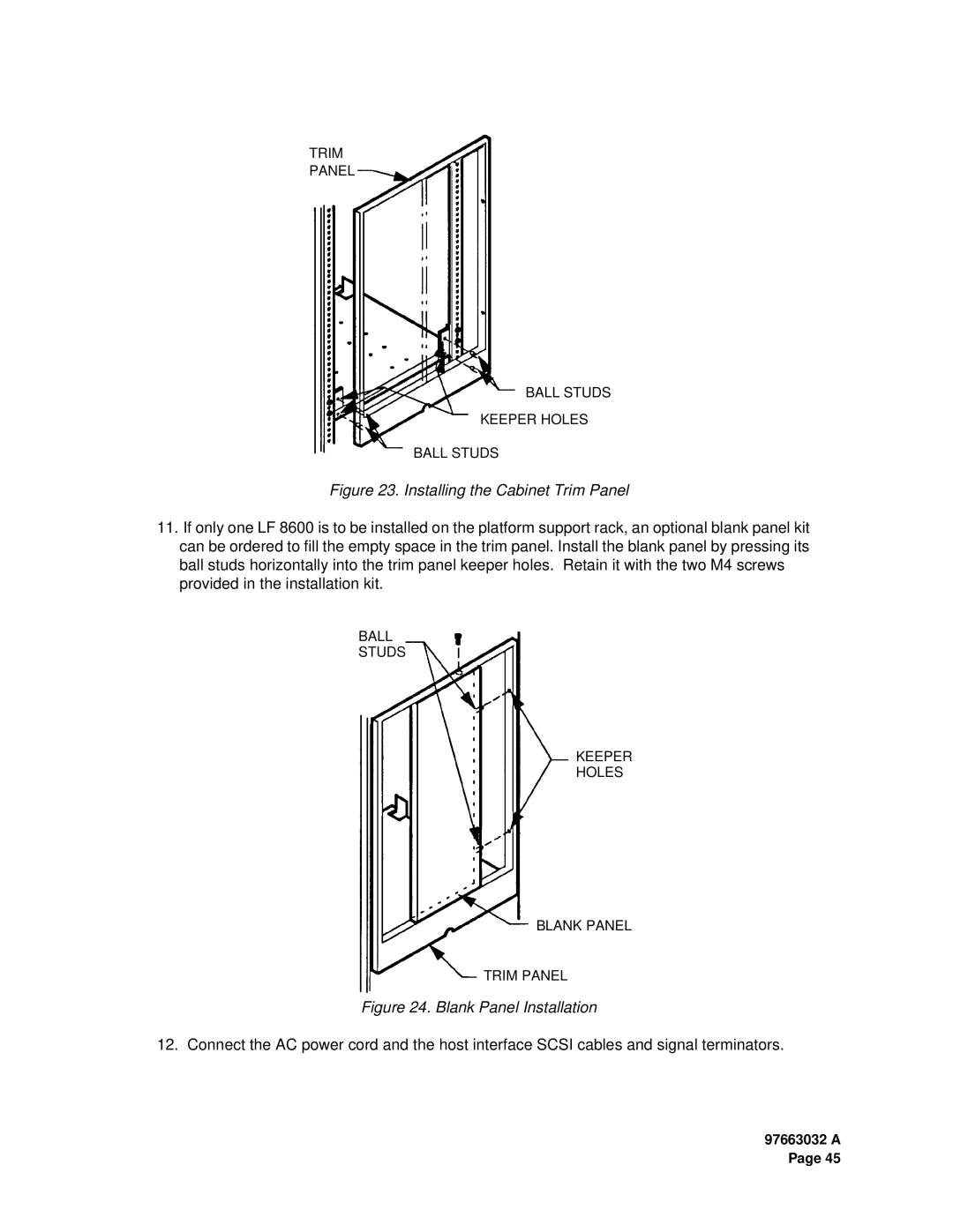 Plasmon LF 8600 user manual Installing the Cabinet Trim Panel 