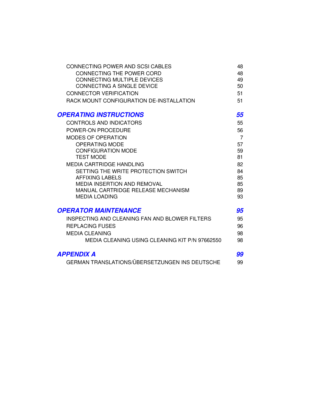 Plasmon LF 8600 user manual Appendix a 