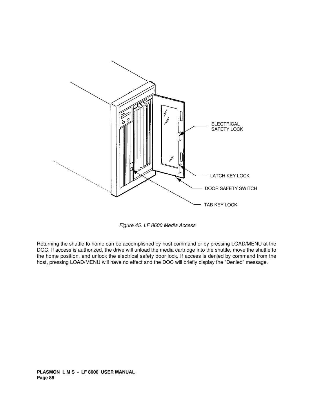 Plasmon user manual LF 8600 Media Access 