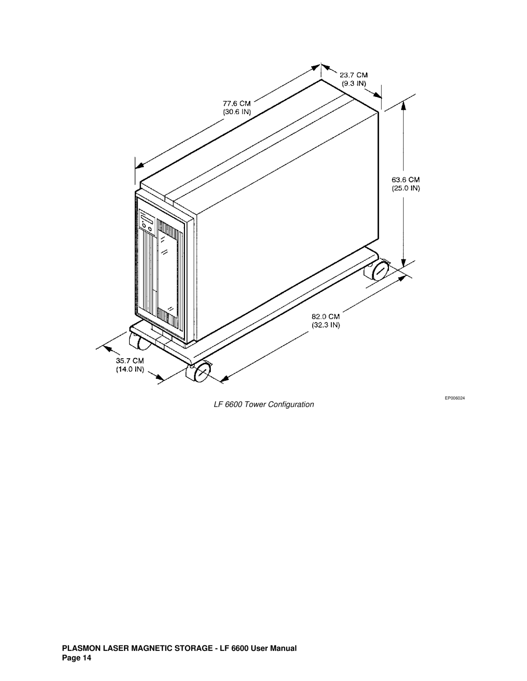 Plasmon LF6600 user manual LF 6600 Tower Configuration 