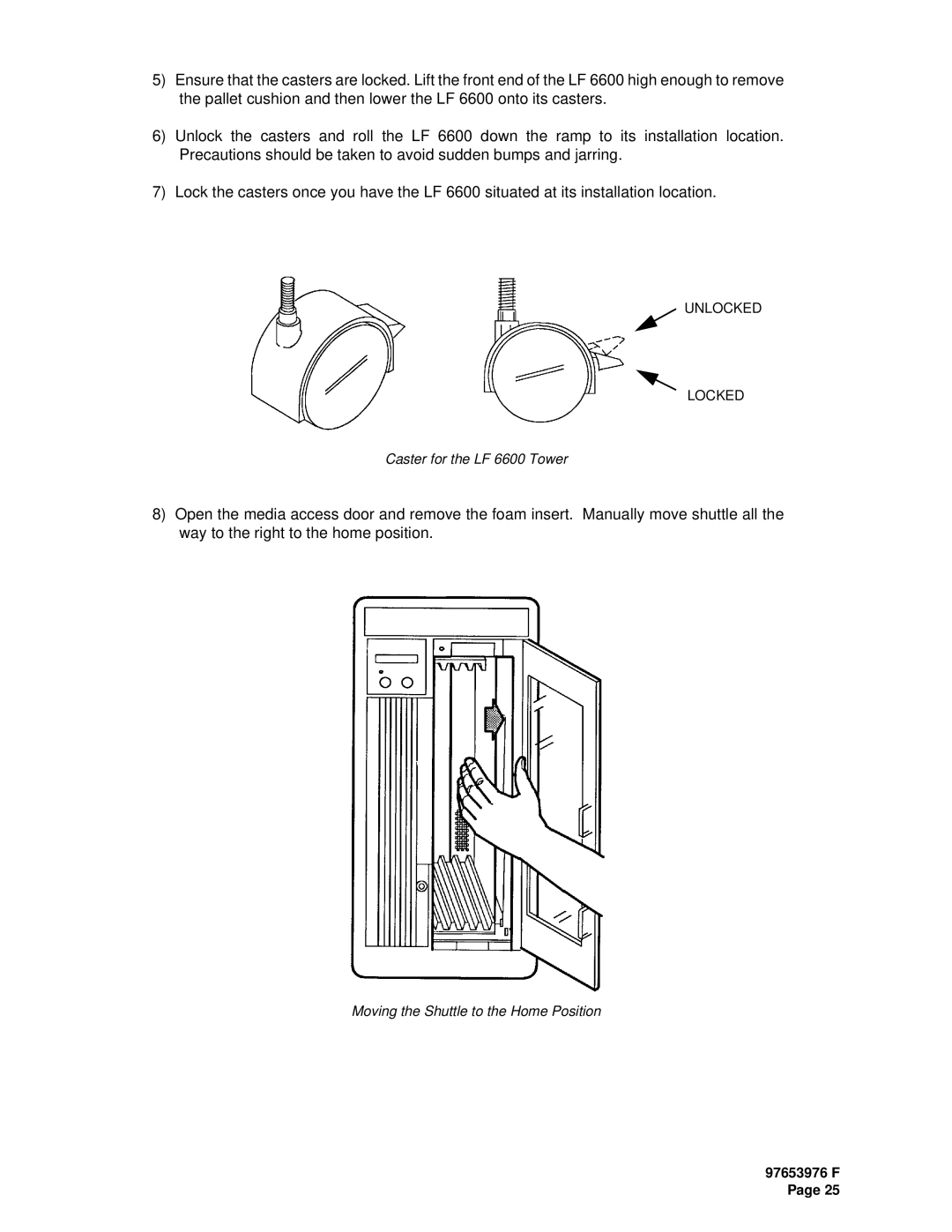 Plasmon LF6600 user manual Caster for the LF 6600 Tower 