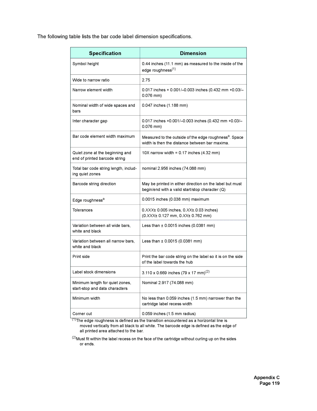 Plasmon V15 manual Specification Dimension 