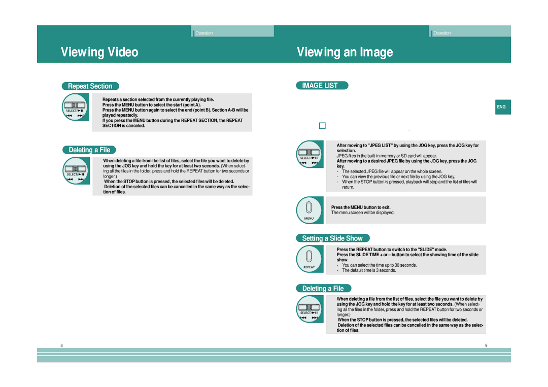 plawa-feinwerktechnik GmbH & Co.KG MOVO.1 manual Viewing an Image, Repeat Section, Deleting a File, Image List 