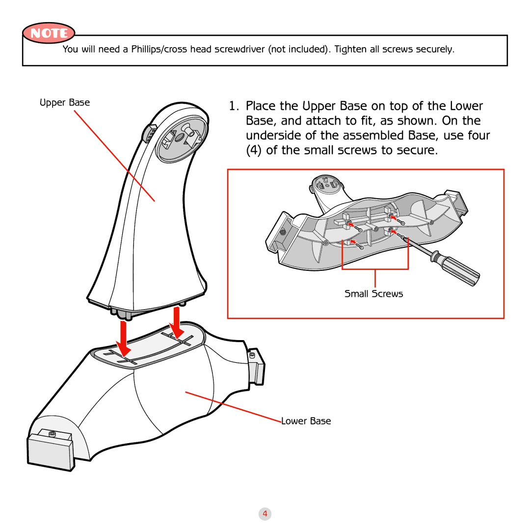 Playskool 08662 manual Base, and attach to fit, as shown. On 