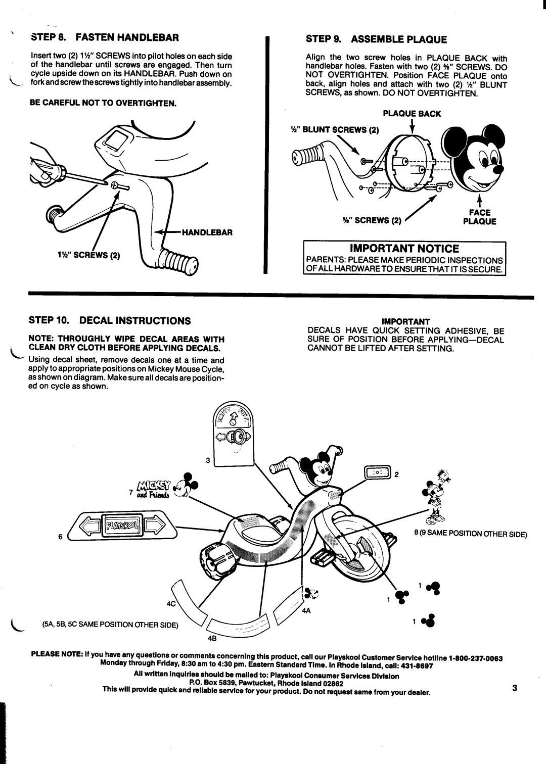 Playskool 50502 manual 