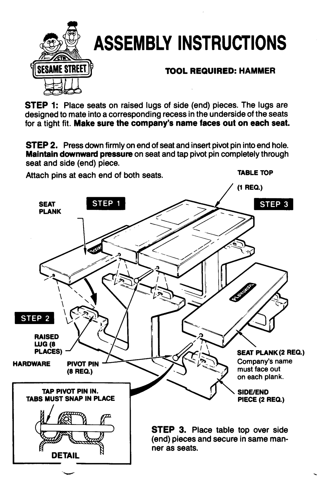 Playskool 52010 manual 