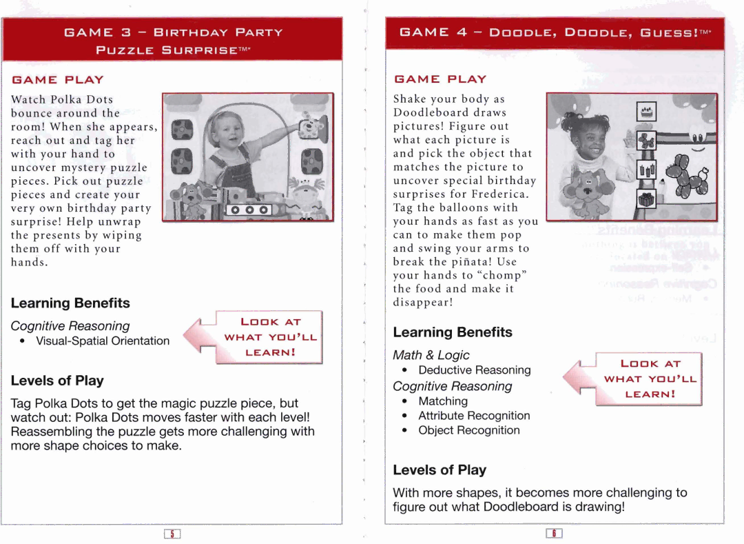 Playskool none manual Deductive Reasoning, Matching Attribute Recognition Object Recognition 