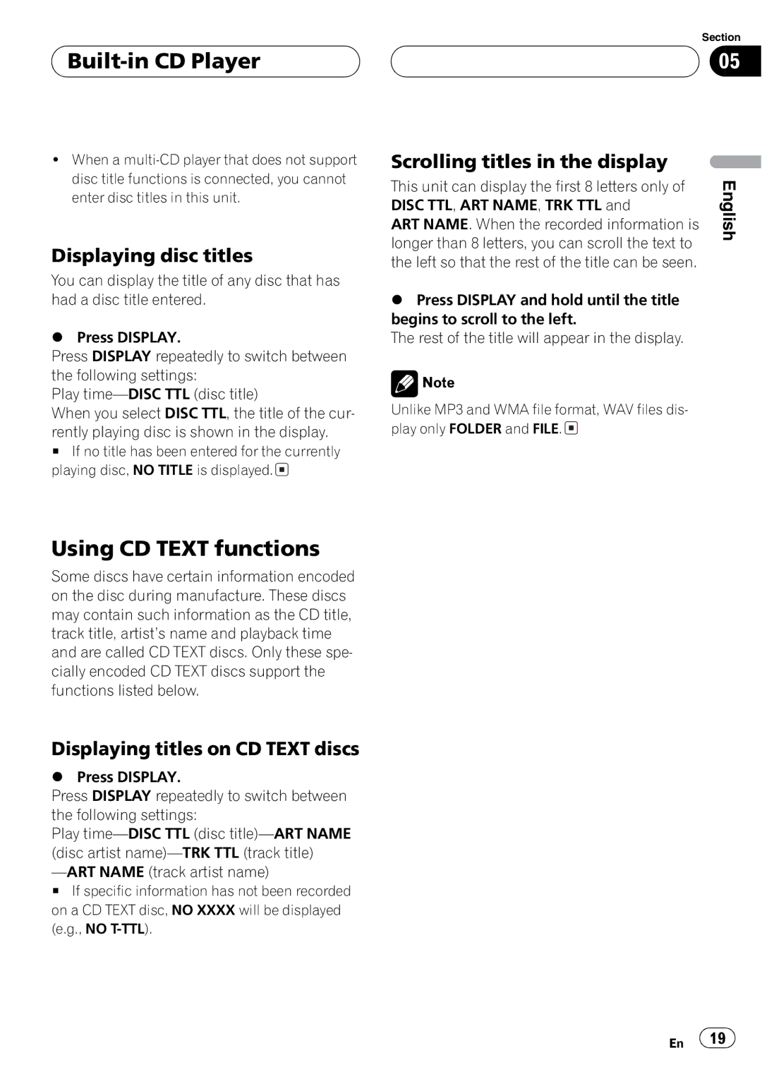 Playtex DEH-P560MP operation manual 