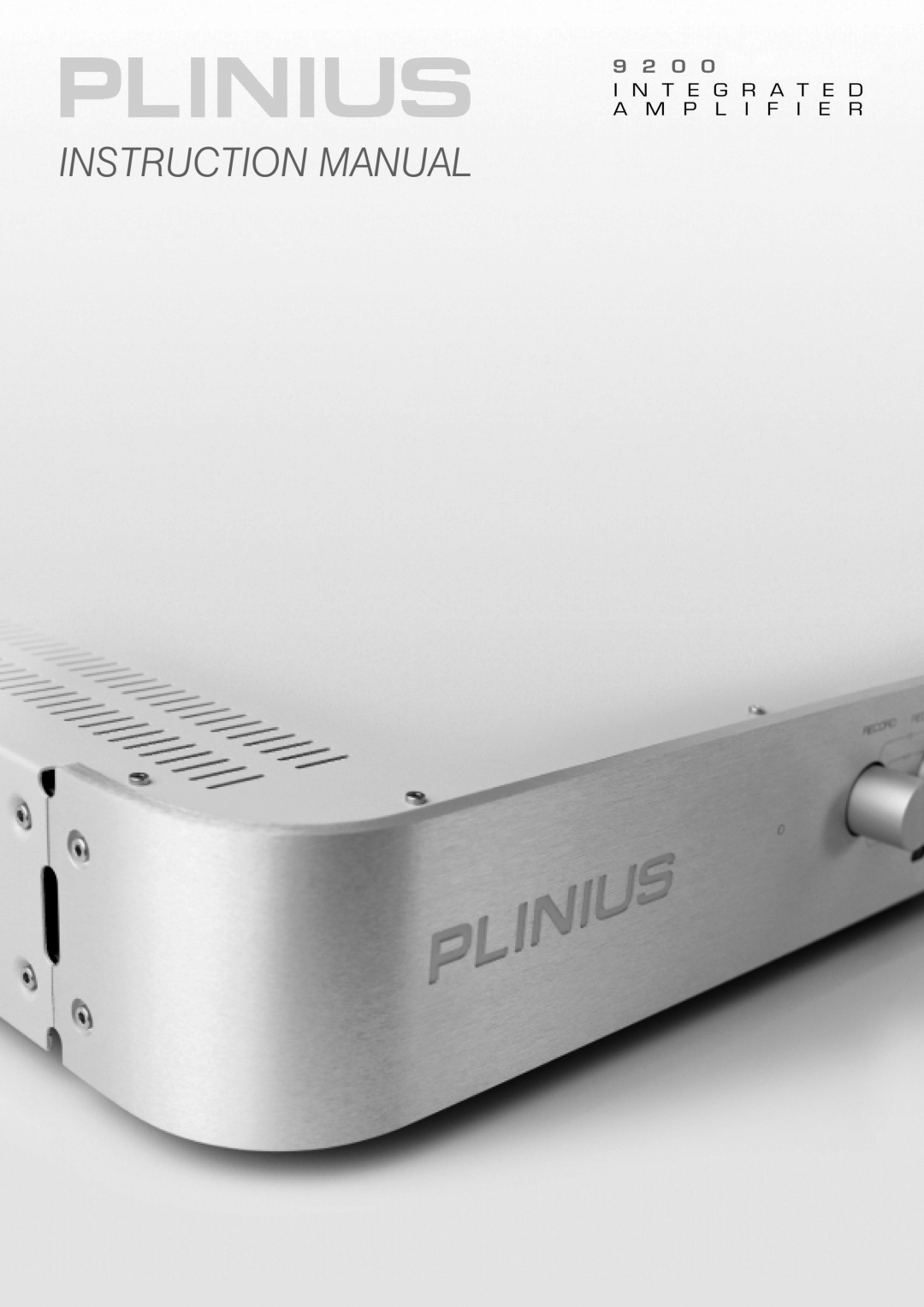 Plinius Audio 9200 manual 
