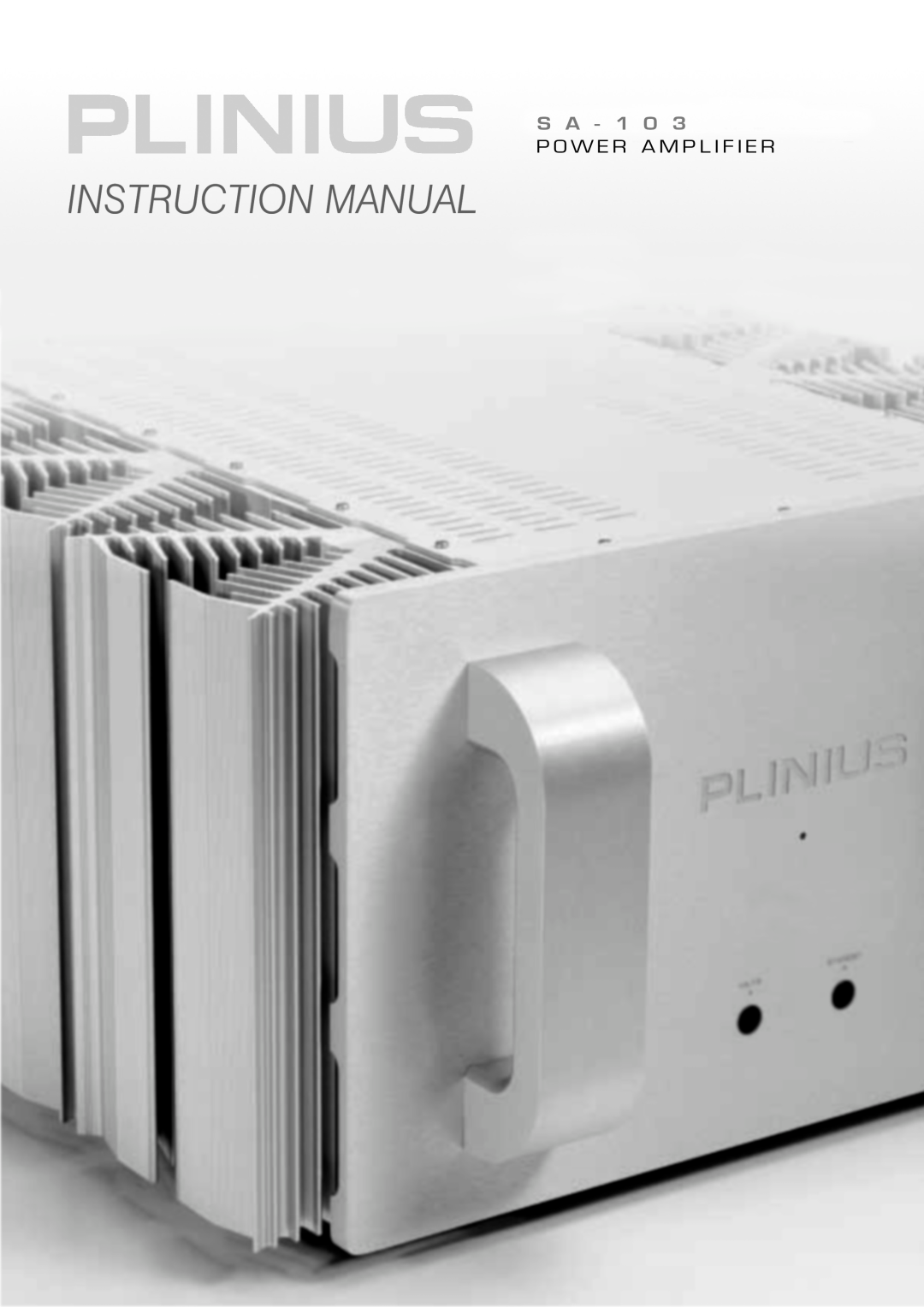 Plinius Audio SA-103 manual 