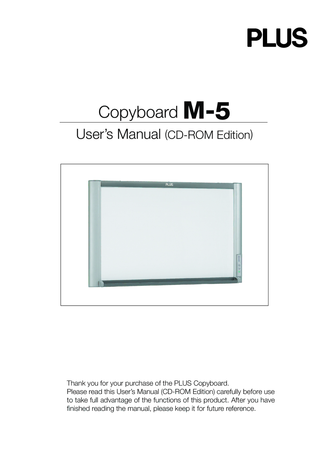 PLUS Vision user manual Copyboard M-5 