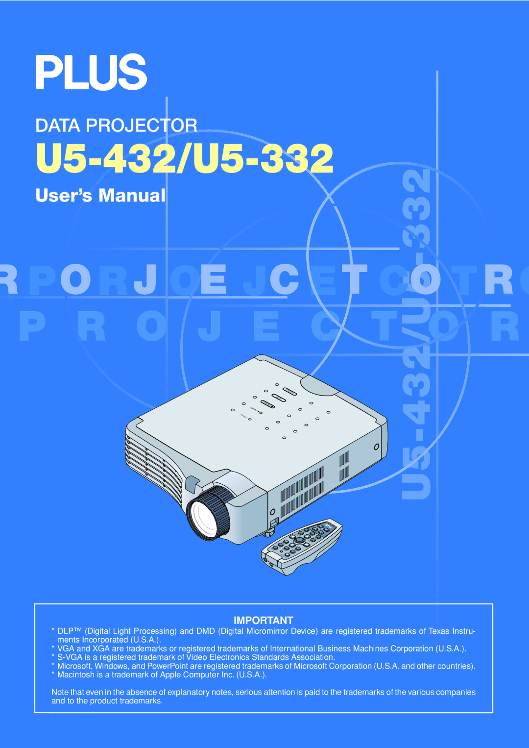 PLUS Vision user manual U5-432/U5-332 