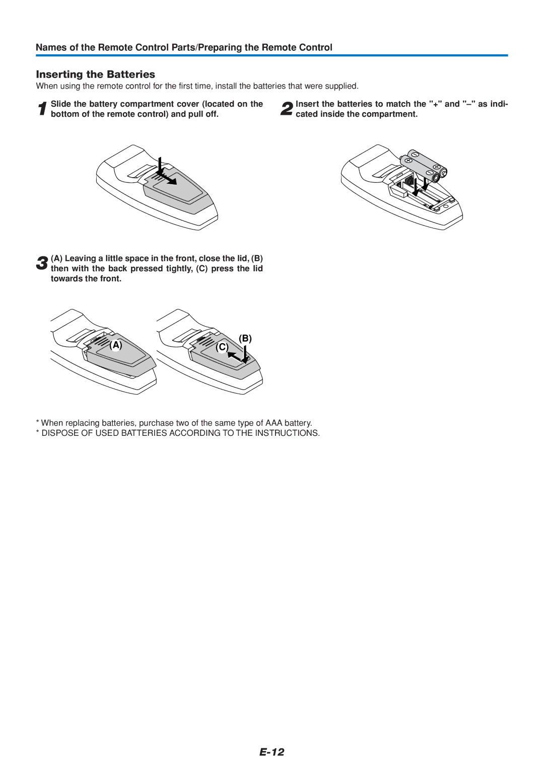 PLUS Vision U5-432 user manual Inserting the Batteries 