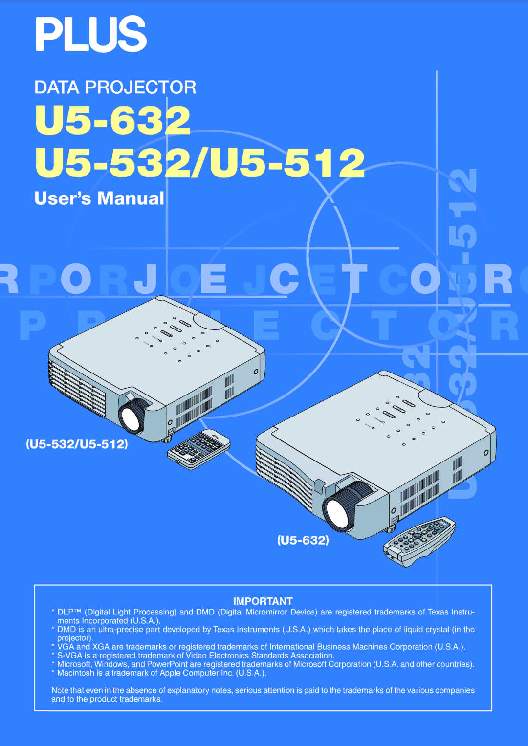 PLUS Vision user manual U5-632 U5-532/U5-512 