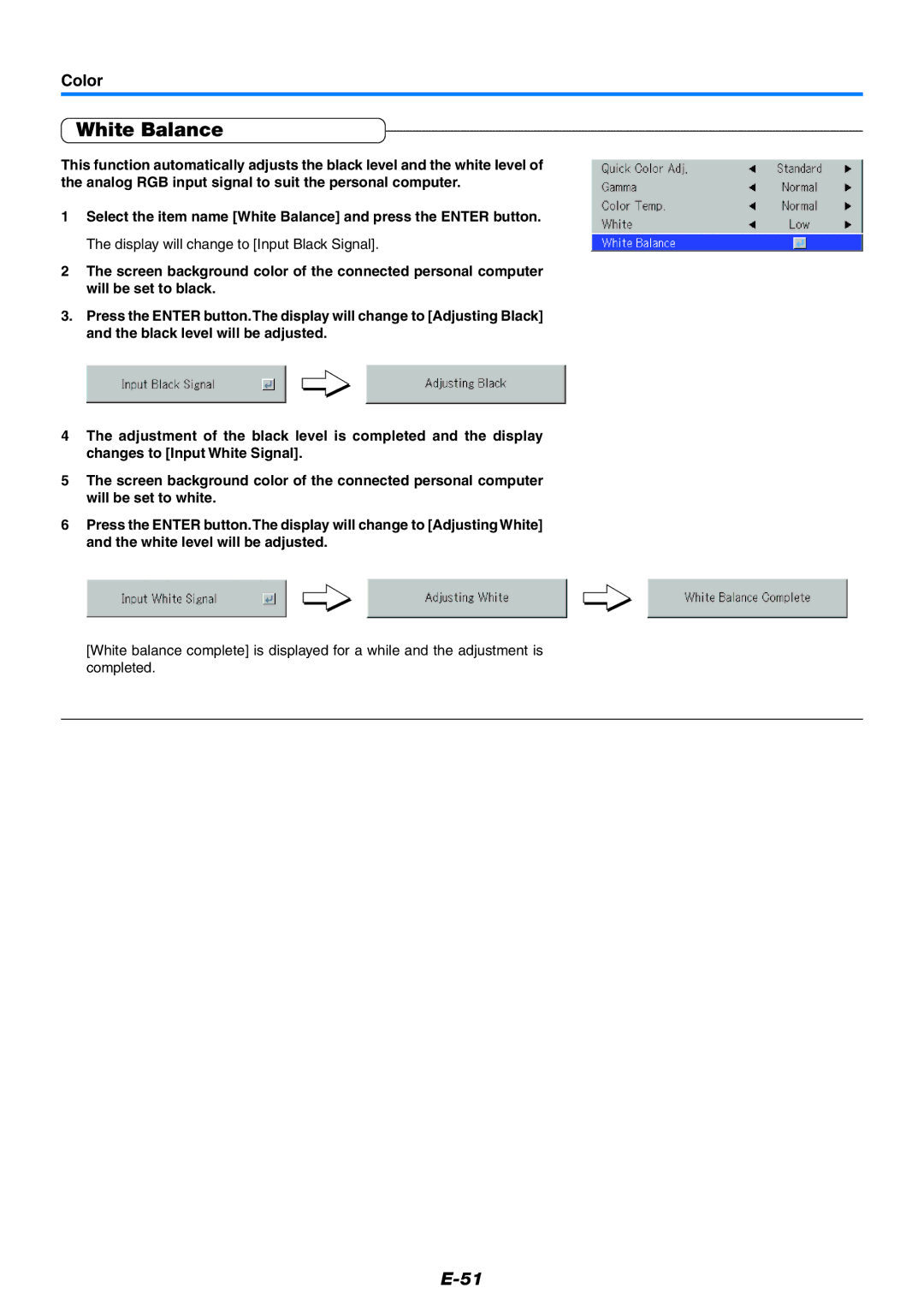 PLUS Vision U5-532, U5-632, U5-512 user manual White Balance 