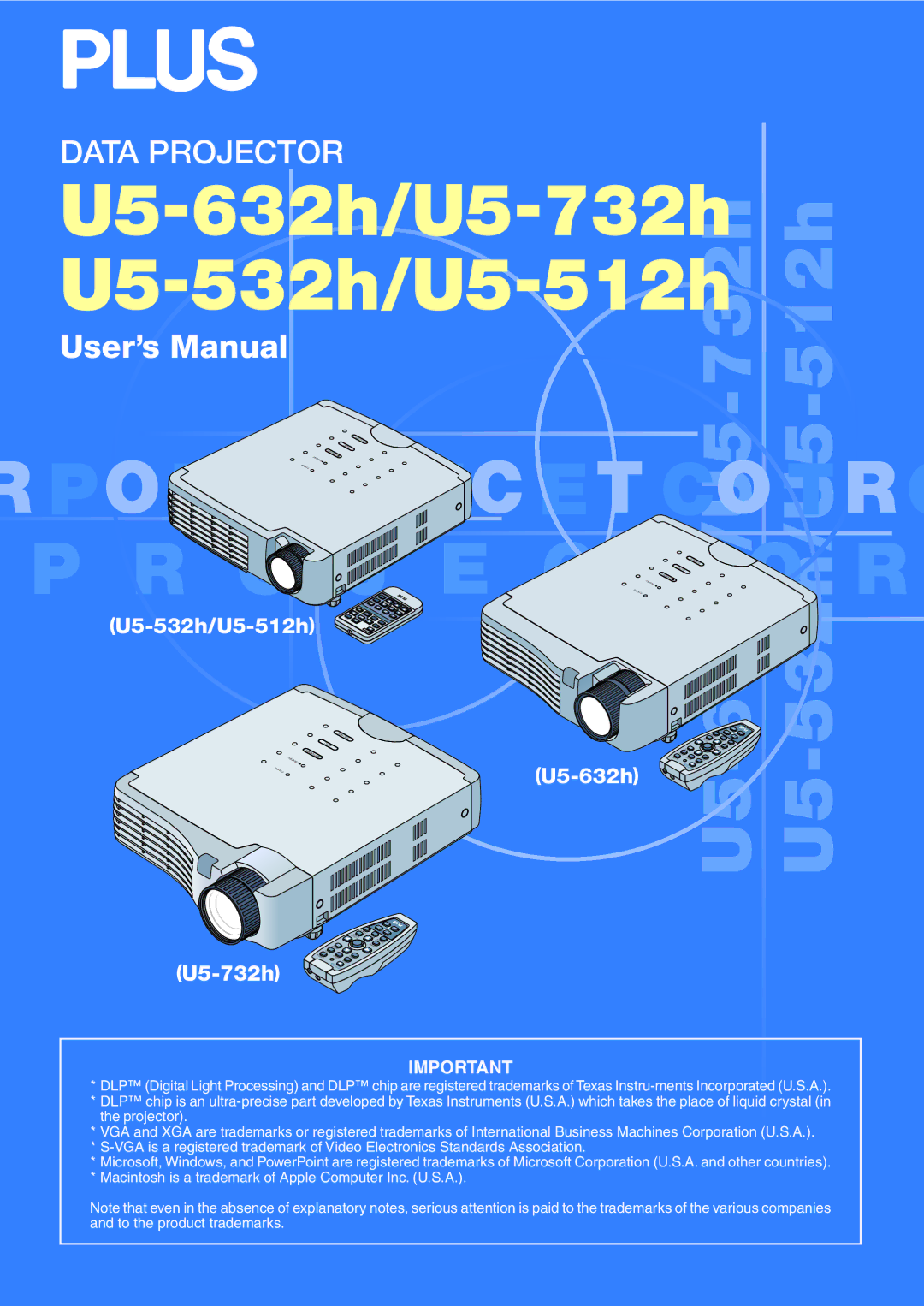 PLUS Vision user manual U5-632h/U5-732h U5-532h/U5-512h 