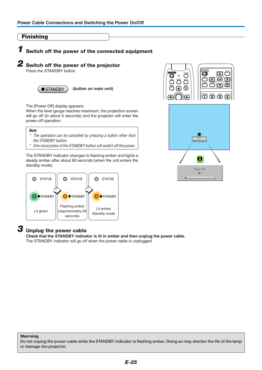 PLUS Vision U5-632h user manual Finishing, Unplug the power cable 