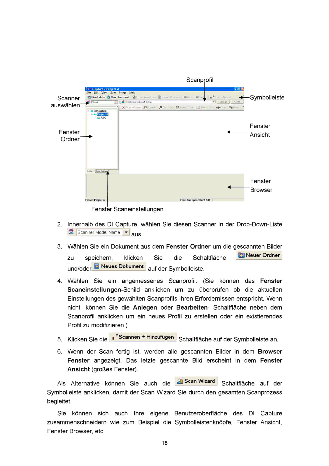 Plustek A360, Scanner-Benutzerhandbuch manual Scanprofil 