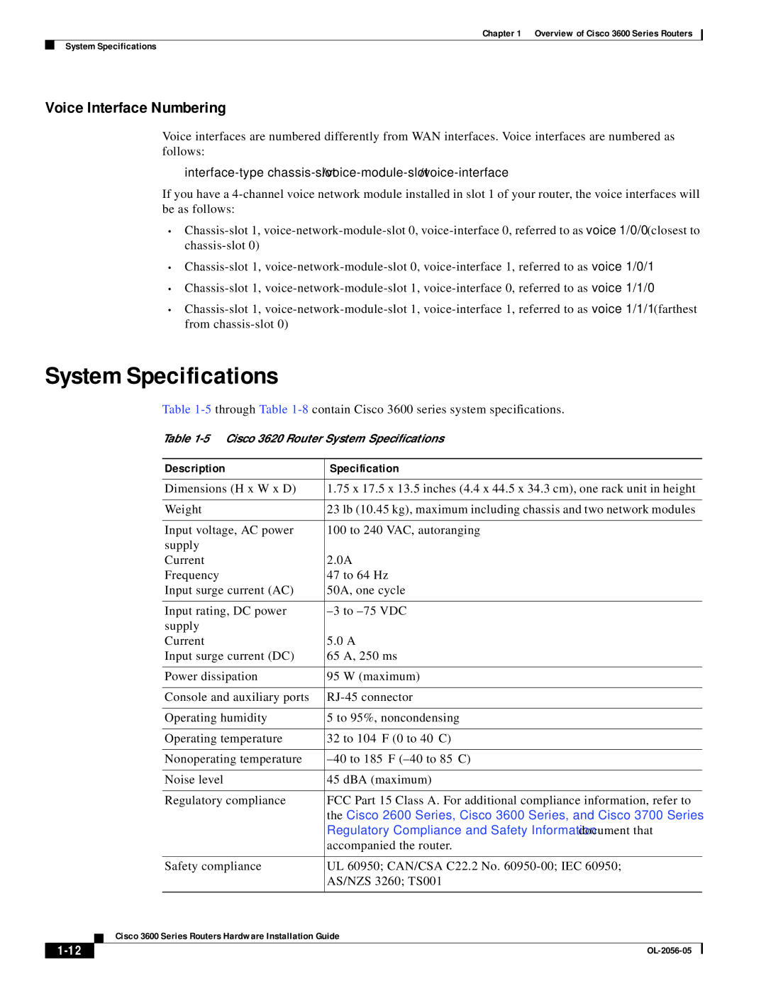 PMC-Sierra 3600 specifications System Specifications, Regulatory Compliance and Safety Information document that 