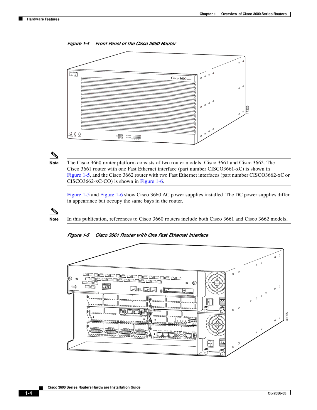 PMC-Sierra 3600 specifications Front Panel of the Cisco 3660 Router 