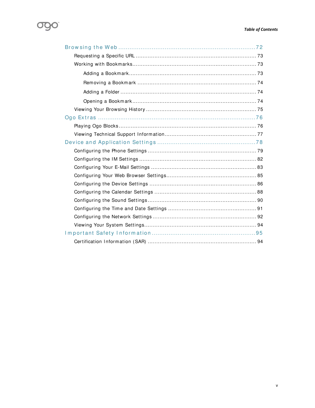 PoGo Products OGO user manual Important Safety Information 