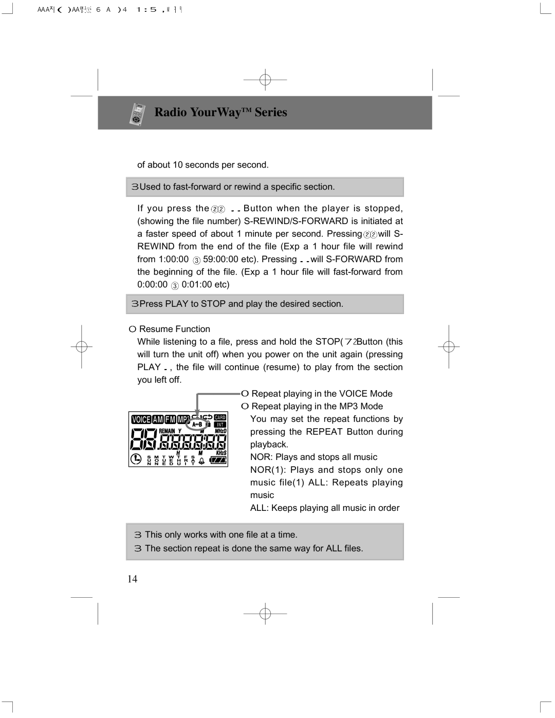 PoGo Products PRY900M2 user manual Radio YourWayTM Series 